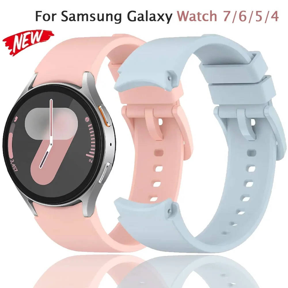 Weiches Silikonarmband für Samsung Galaxy Watch 7/6/5/4 Offizielle Sportarmbanduhr ohne Lücke 44 mm 40 mm 47 mm 45/42/43 mm 46 mm Correa Image