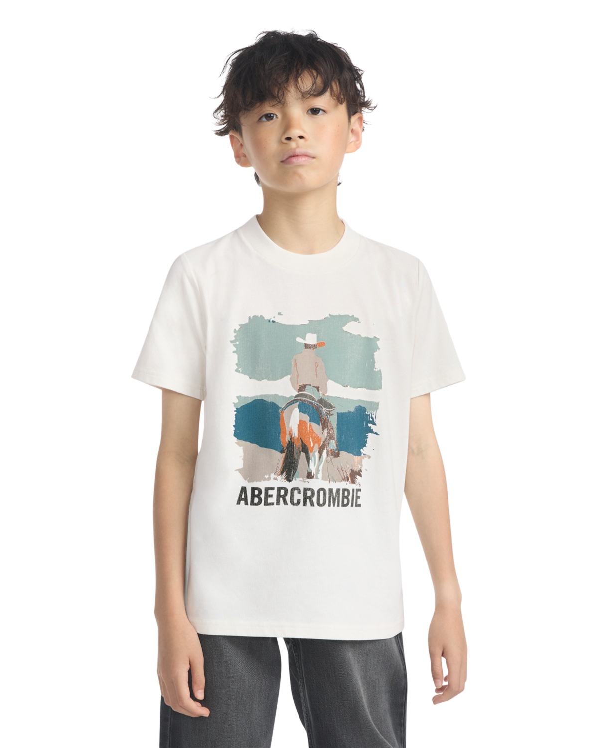 abercrombie kids Boys' Back Trail Graphic Tee - Little Kid, Big Kid - Jet Stream