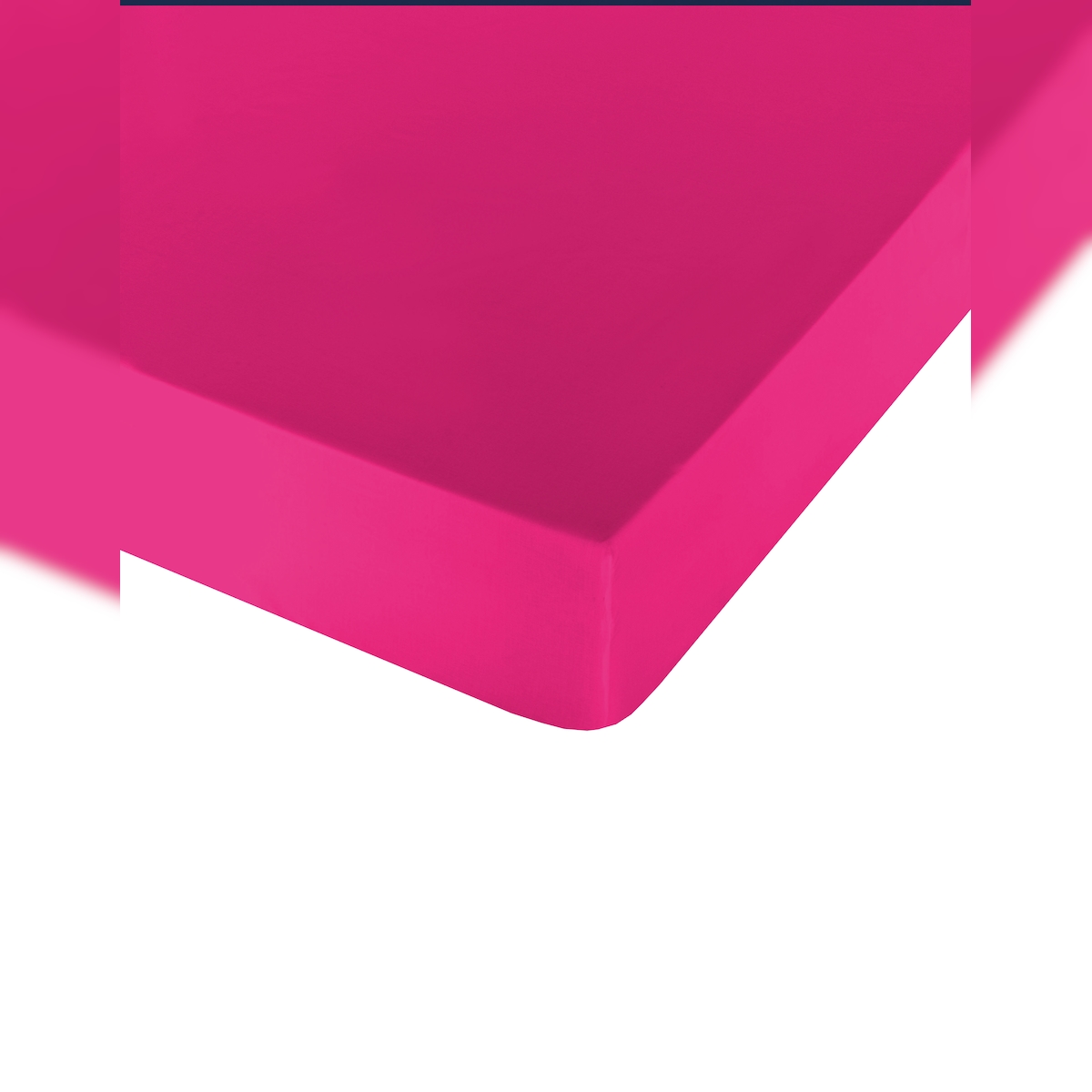 Glattes Spannbetttuch Bett 180 extra weiche Baumwolle hergestellt in Spanien Fuchsia Naturals Image