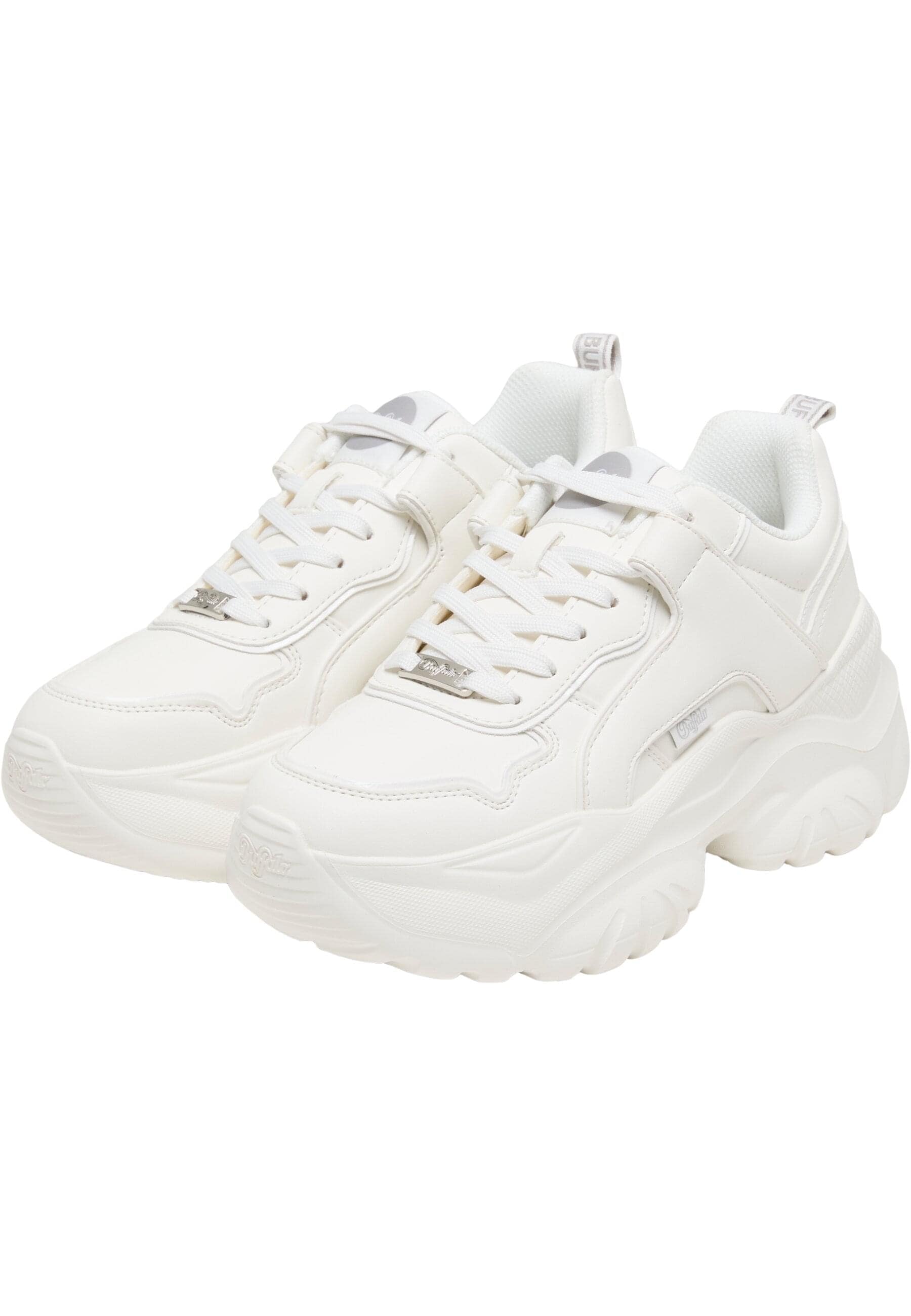 Trainingsschuh BUFFALO "Buffalo BLISS ONE", Damen, Gr. 38, weiß, Polyurethan, unifarben, Schuhe