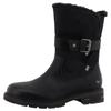 Winterstiefel MUSTANG SHOES "Bienke", Damen, Gr. 42, schwarz, Lederimitat, Textil, Basic, Schuhe, Biker Boots mit Blockabsatz und Zierriemchen