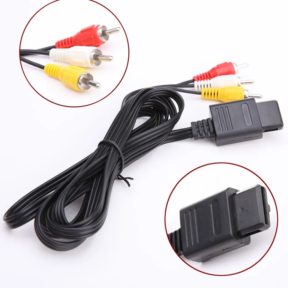 Câble Audio AV de 1.8m, cordon vidéo Composite, ligne de 6 pieds, Compatible avec la Console de jeu TV Nintendo 64/N64/GameCube/NGC SNES SFC