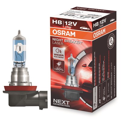 Osram NIGHT BREAKER® LASER H8 Faltschachtel [Hersteller-Nr. 64212NL] für Alpina, Audi, BMW, Chery, Chevrolet, Citroën, Fiat, Ford, Ford Usa, Honda, Hy Image