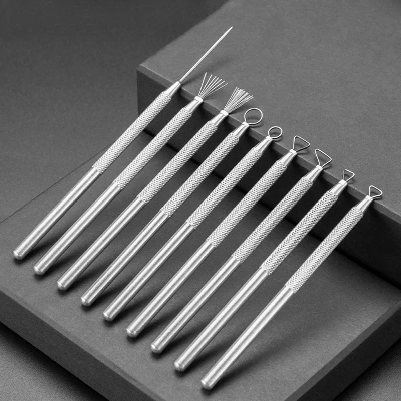 Texture poterie argile outils bricolage outil Sculpture argile acier inoxydable outil poterie modélisation trou poinçon argile céramique Sculpture outils
