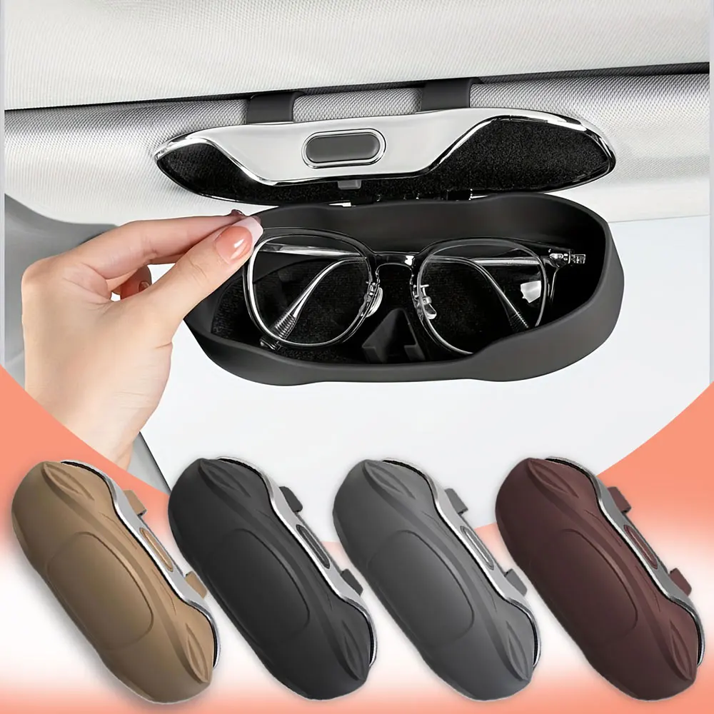 Boîte à lunettes de voiture de style de voiture porte-lunettes de soleil de voiture Portable porte-lunettes de conduite de voiture étui à lunettes pare-soleil porte-lentilles de voiture