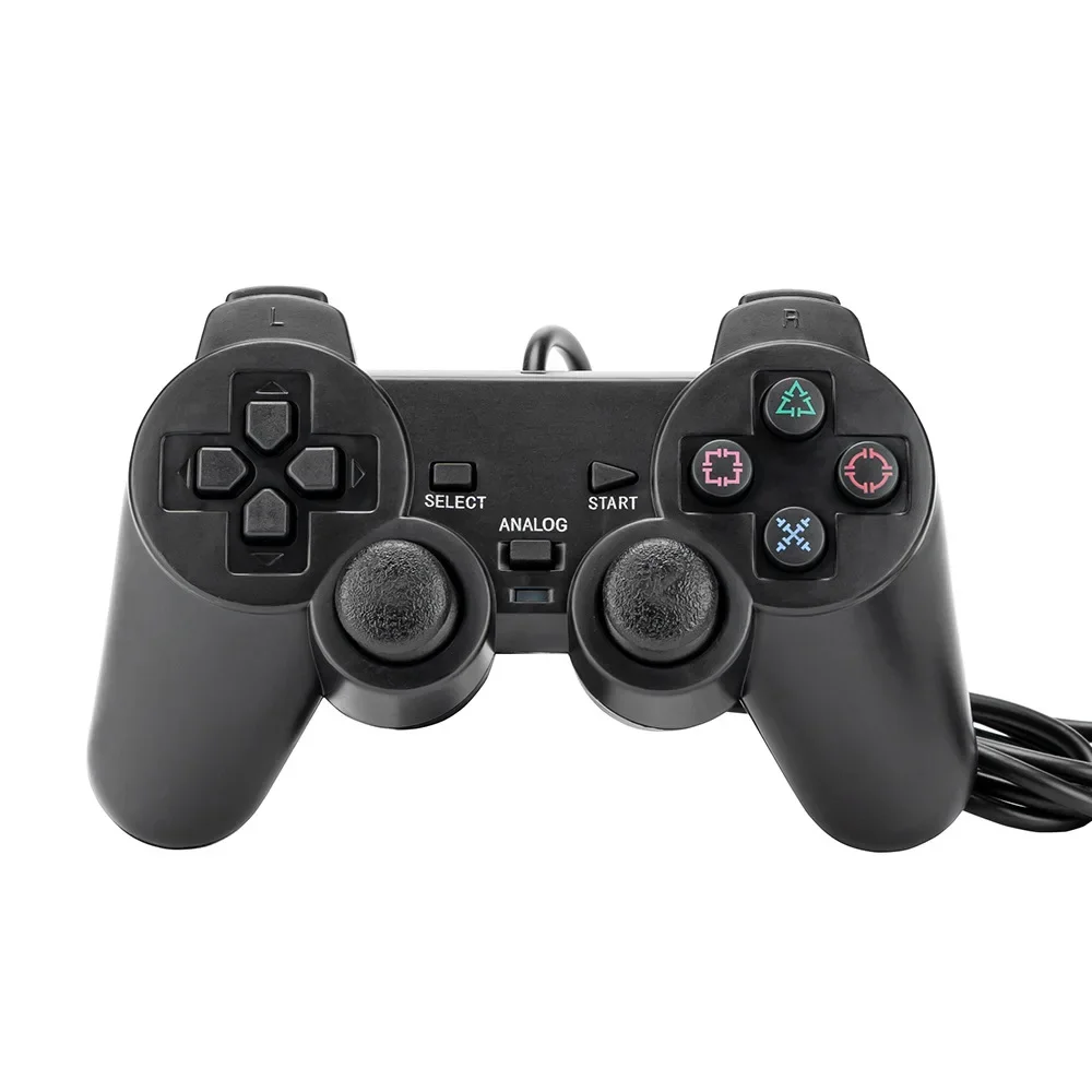 DATA FROG – manette de jeu filaire Plug and Play avec contrôleur de Joystick à Double Vibration pour accessoires de Console de jeu PS2 classique