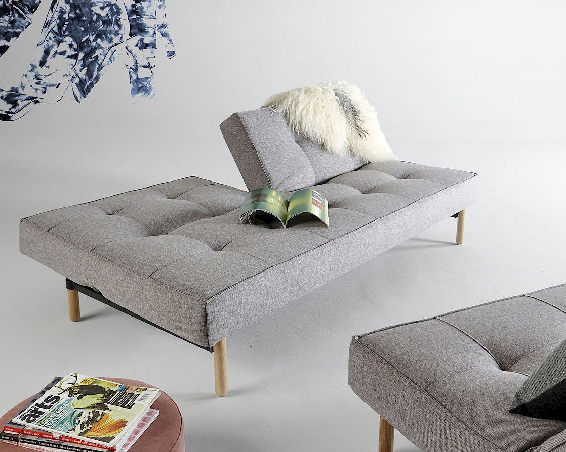 Innovation »Splitback« Klappsofa Eik Raucheiche / 316 Cordufine Pine Green Image