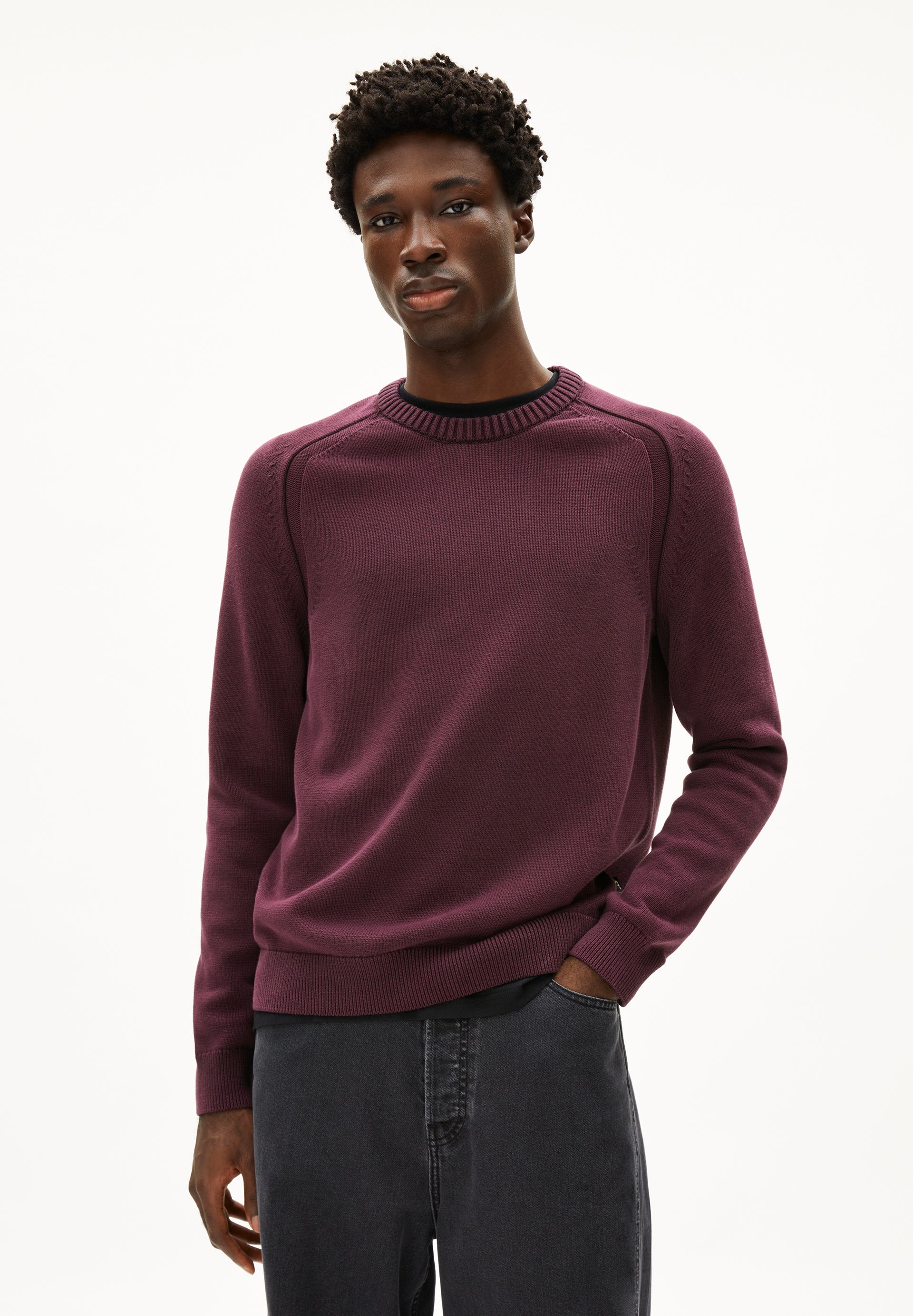 VAANJO GMT DYE | Pullover aus Bio-Baumwolle - rot (S) Image
