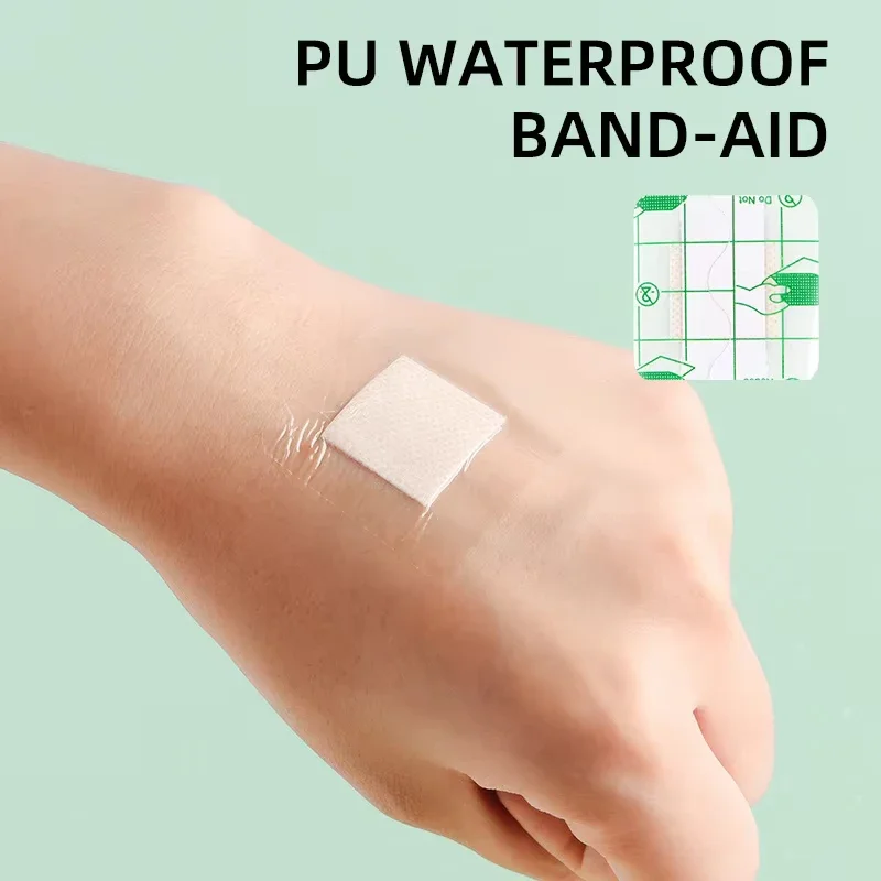 50PCS 38*38mm Transparent PU Quadrat Pflaster Wasserdicht Klebe Verband Schutz Aufkleber Image
