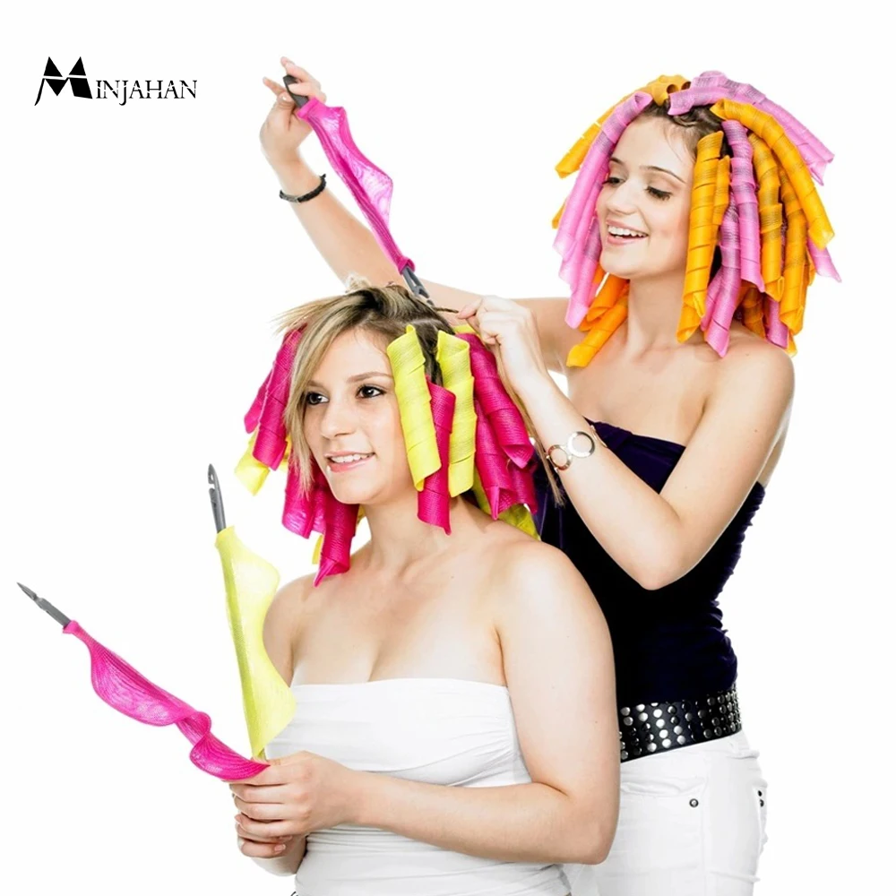 30CS/Tasche DIY Magie Welle Haar Curler Heatless Haar Rollen Curling Haar Styling Werkzeuge Harmlos Zu Haar 25 30 45 50 65CM Für Haar