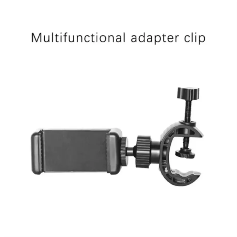 360° Rotation Phone Holder Multifunctional Adjustable Clamp Spiral Clamping Adapter Clip For All 5-6 inch Smartphone Phone Mount