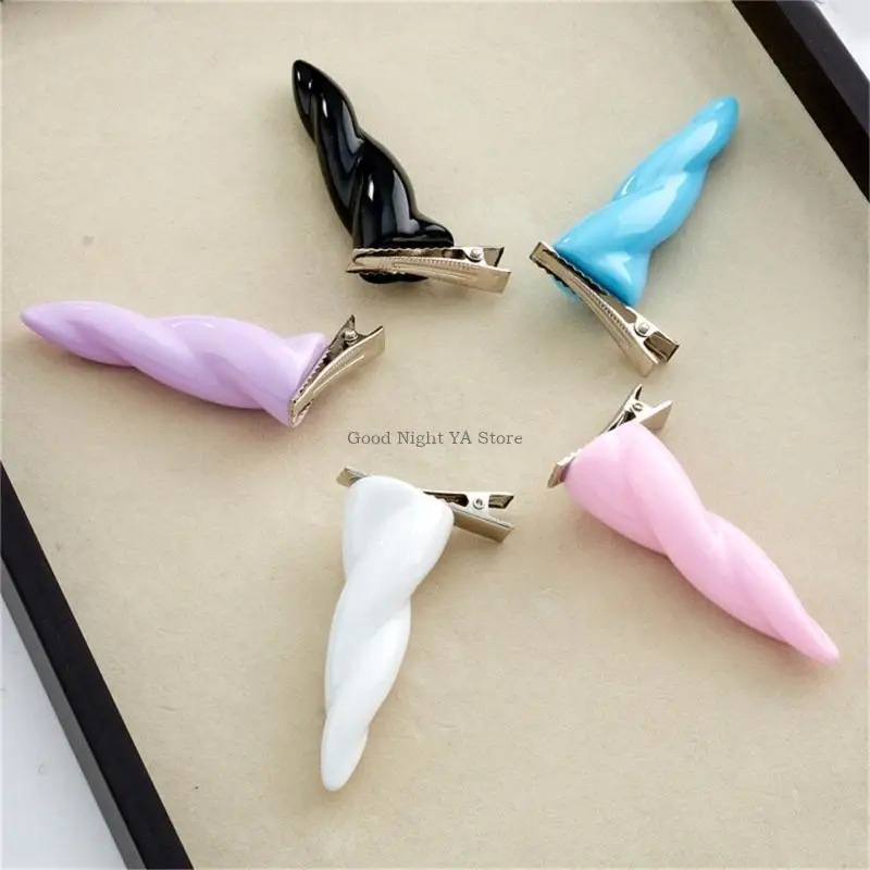 Weiße Haarclip Horn Anime Tier für Halloween -Haarclip für Lady Girl Image