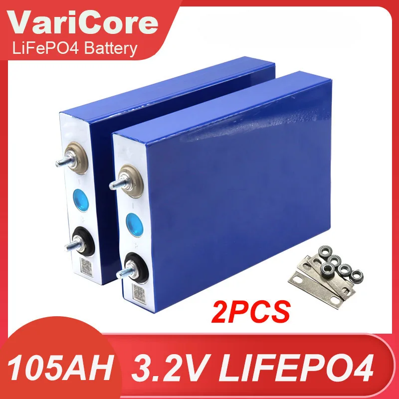 2 stücke VariCore 3,2 V 105Ah LiFePO4 batterie Lithium-eisen phospha DIY 12 V 24 v Elektrische Auto Solar Inverter boot Batterien Grade A Image
