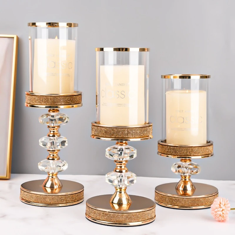 Licht Luxus Aromatherapie Kerze Stehen Haushalts Dekoration Valentinstag Hochzeit Tisch Candlelight-Dinner Requisiten Image