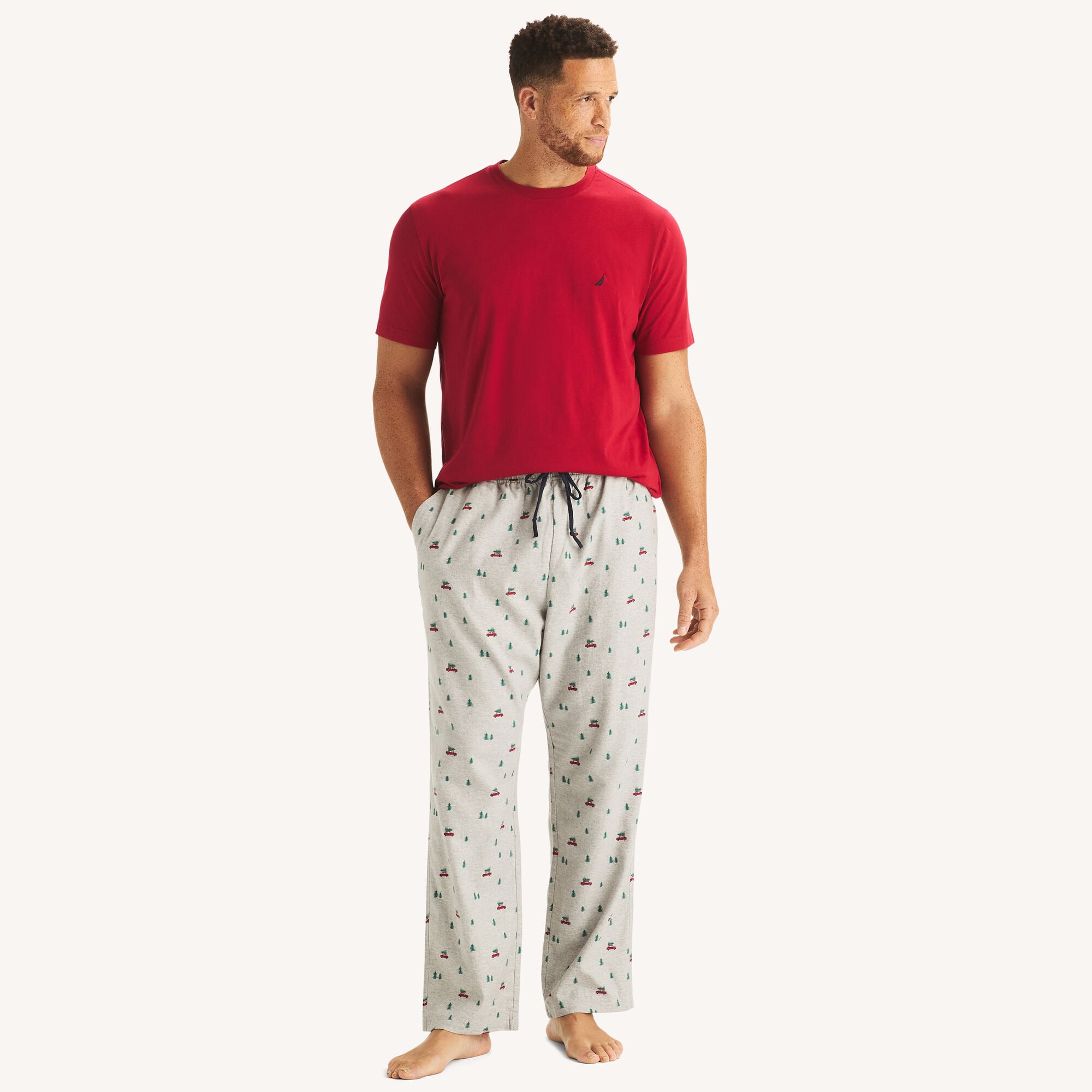 Nautica Men's Big & Tall Printed Pajama Pant Set 690 (Rio Red), 4XLT