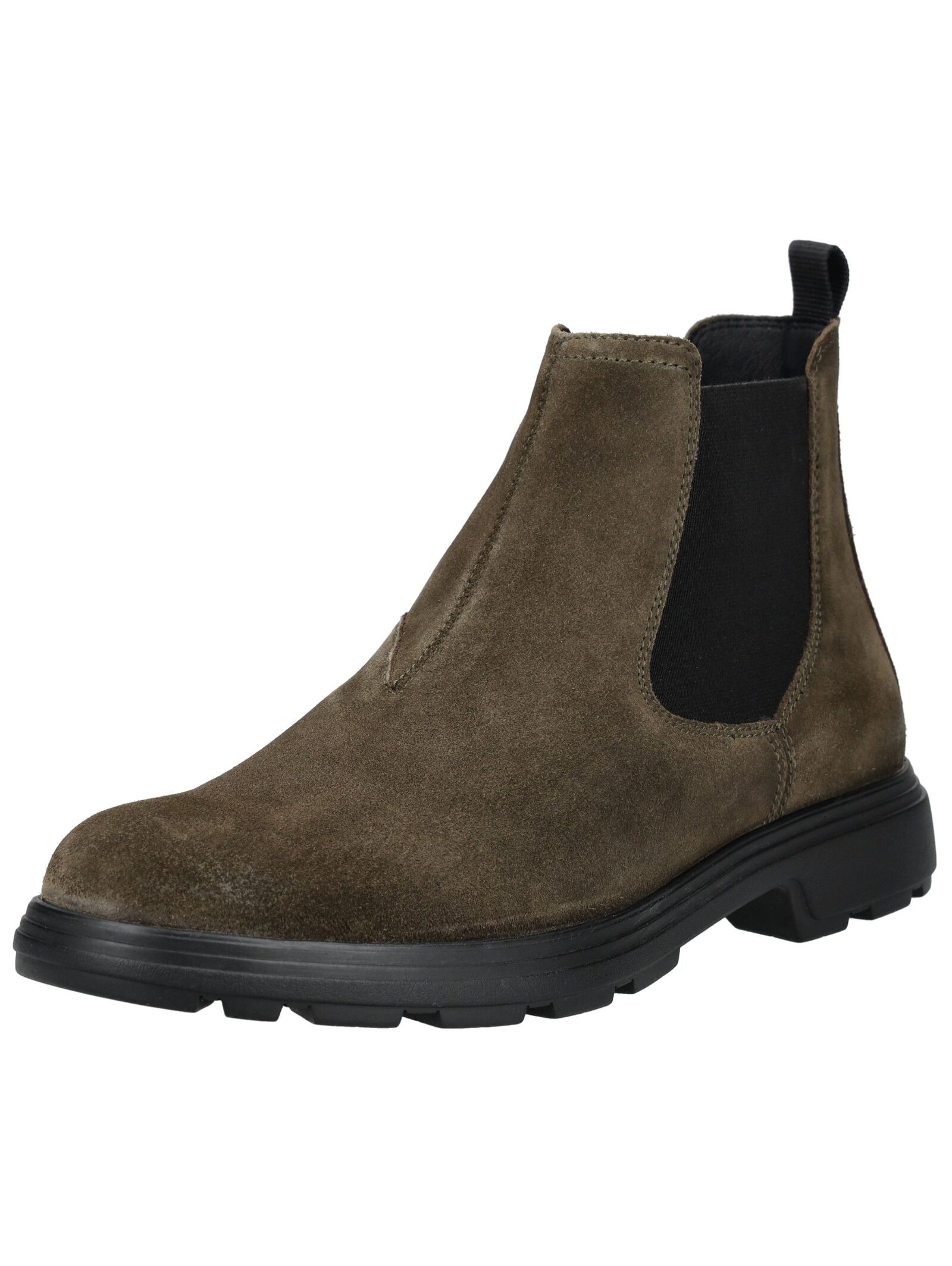 Stiefelette GEOX "Geox Stiefelette Leder/Textil", Herren, Gr. 41, military, Leder, Textil, Casual, Schuhe