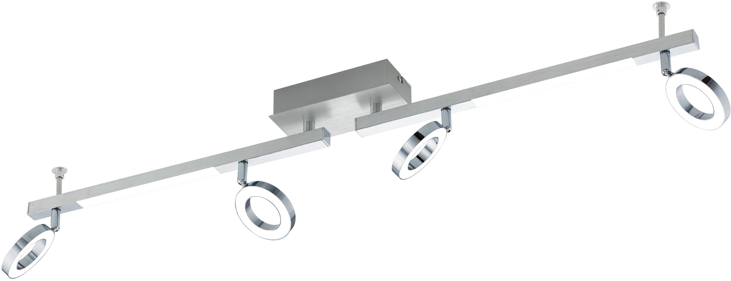 EGLO LED Deckenspots "CARDILLIO", silber (silberfarben), 4, H: 20cm, 1 Stk., Leuchten, Deckenspot aus Alu, Stahl - 3,2W und 3,3W - Warmweiß Image