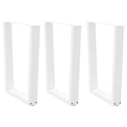 vidaXL Esstisch Beine V-Form 3 Stück Weiß 70x(72-73,3) cm Stahl Image