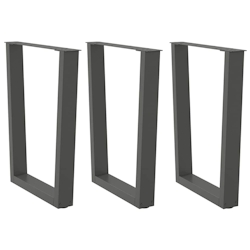 vidaXL Esstisch Beine V-Form 3 Stück Anthrazit 70x(72-73,3) cm Stahl Image