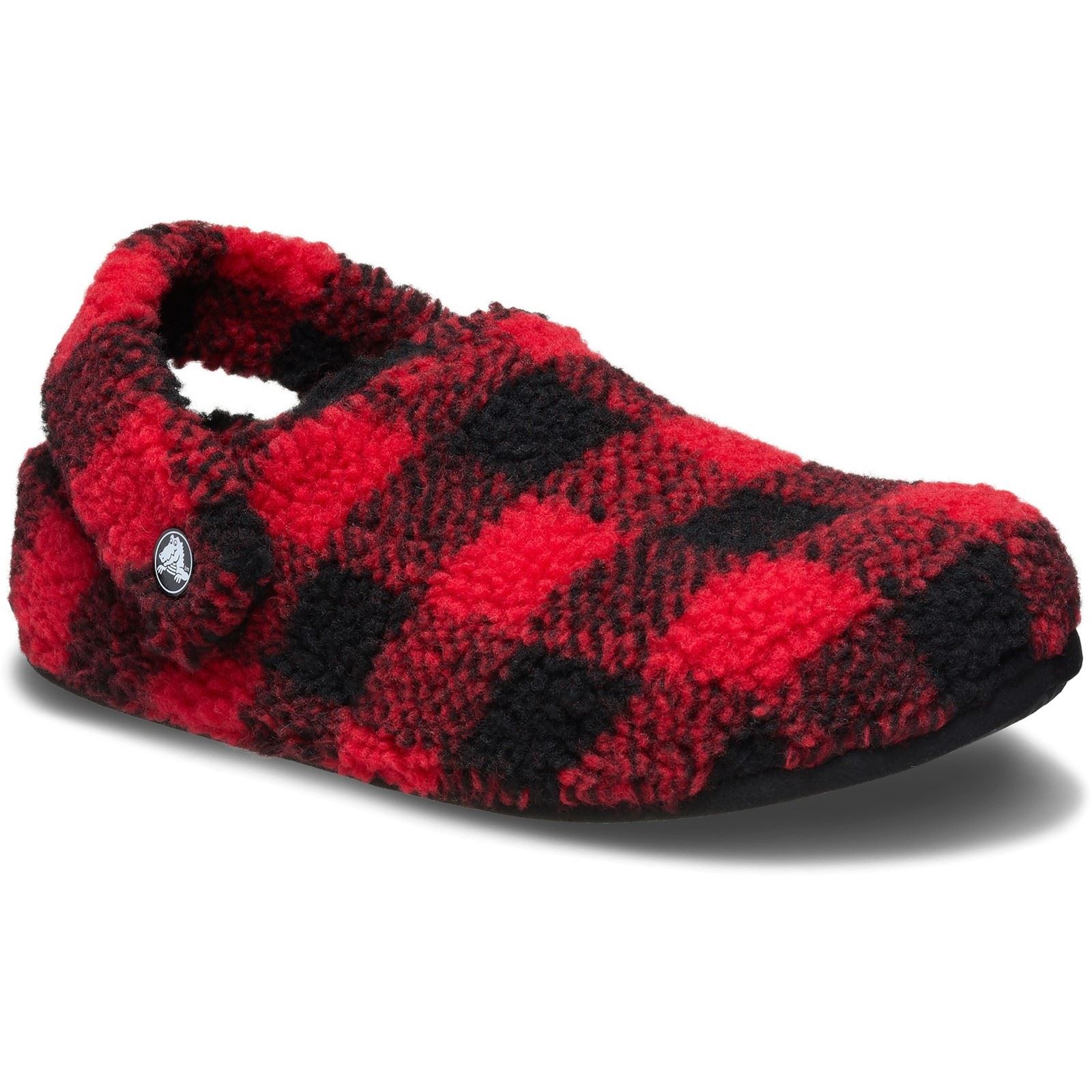 Crocs Classic Cozzzy Polyester Herren Slippers Varsity Rot/Schwarz Image