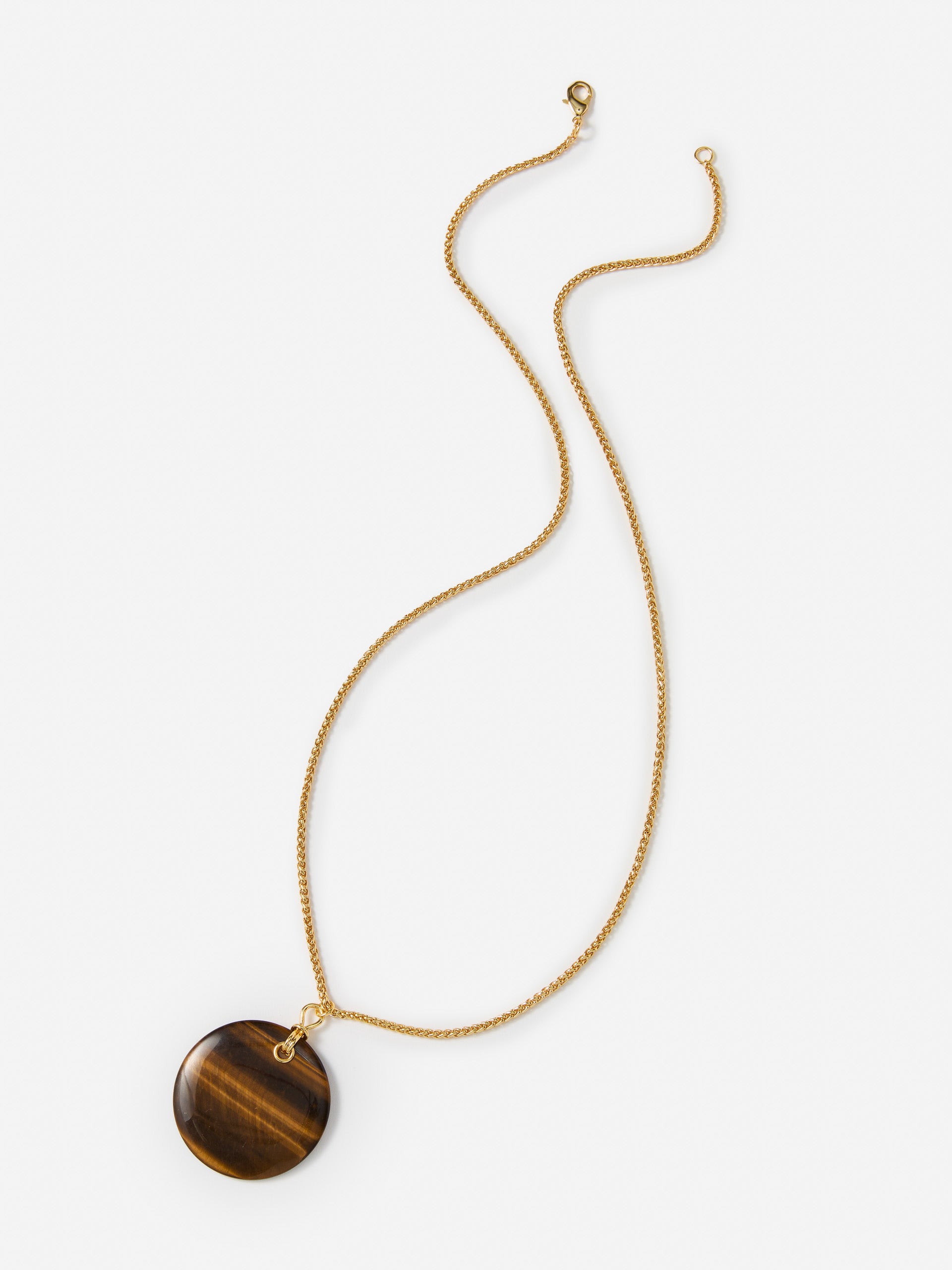 J.McLaughlin Women's Tiger's Eye Pendant Necklace Brown
