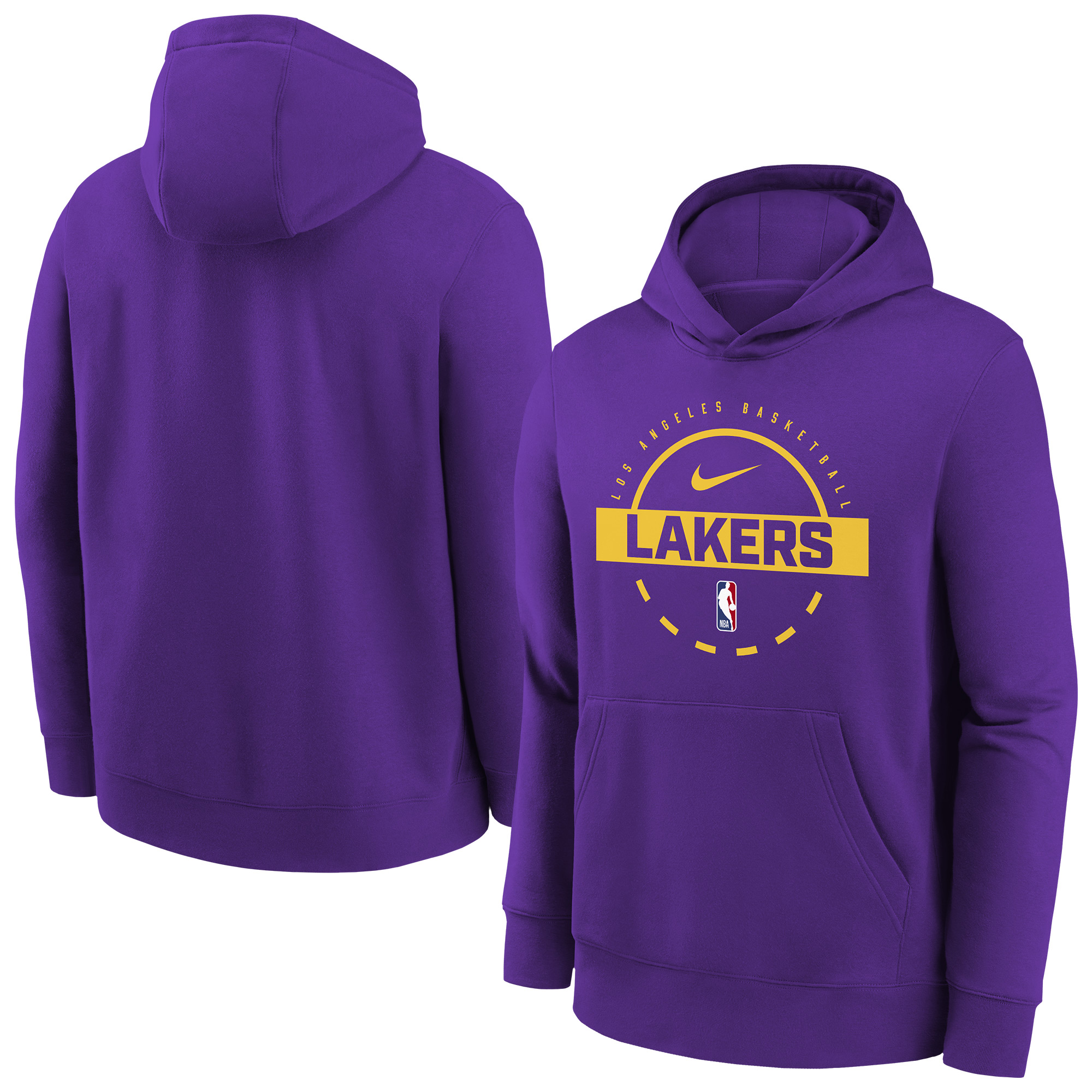 Los Angeles Lakers Nike Club Fleece Trainings-Hoodie – Jugendliche Image
