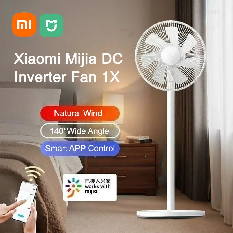 Xiaomi Mijia – ventilateur inverseur cc 1X, pour refroidisseur domestique, ventilateur sur pied, climatiseur Portable, vent naturel, contrôle par application Mi Home