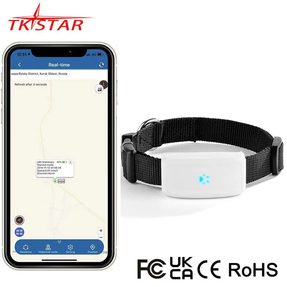2G GSM GPS Tracker Pet TK911 GPS localisateur TKSTAR Mini GPS animaux Tracker 2G GSM meilleur chien GPS Tracker avec application gratuite étanche IP67