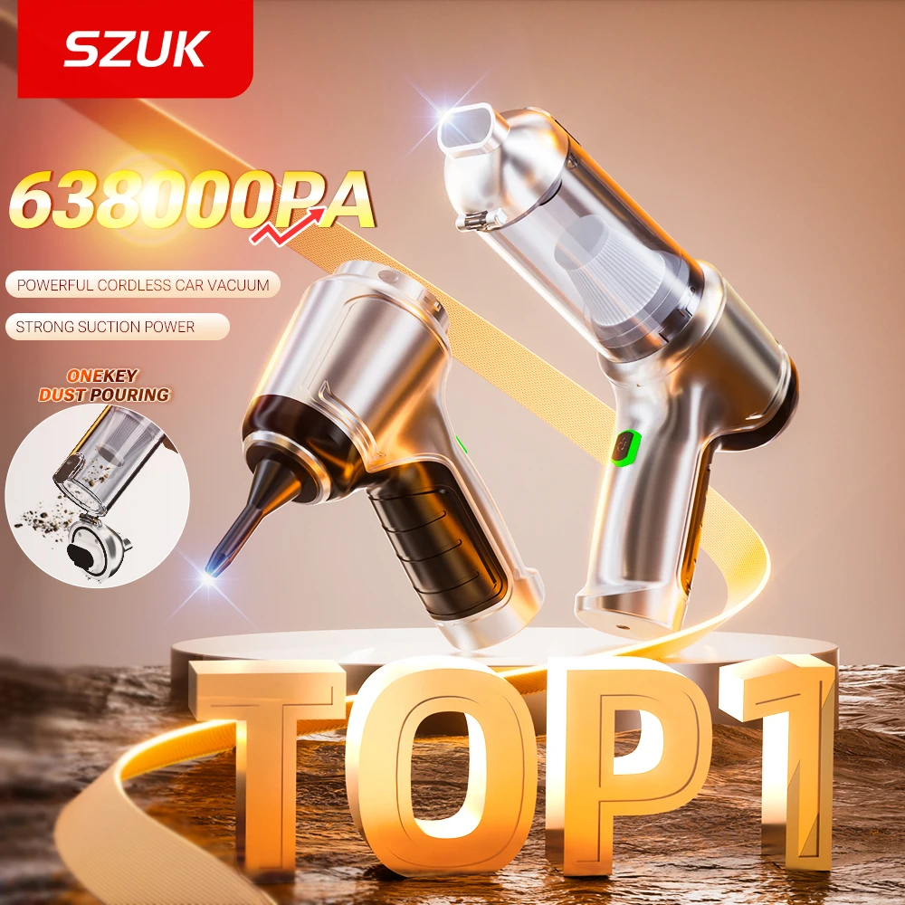 SZUK C001 aspirateur de voiture nettoyeur sans fil Portable puissant forte aspiration Mini Machine de nettoyage à main pour voiture et maison aspirateur pour voiture aspirateur voiture aspirateur à