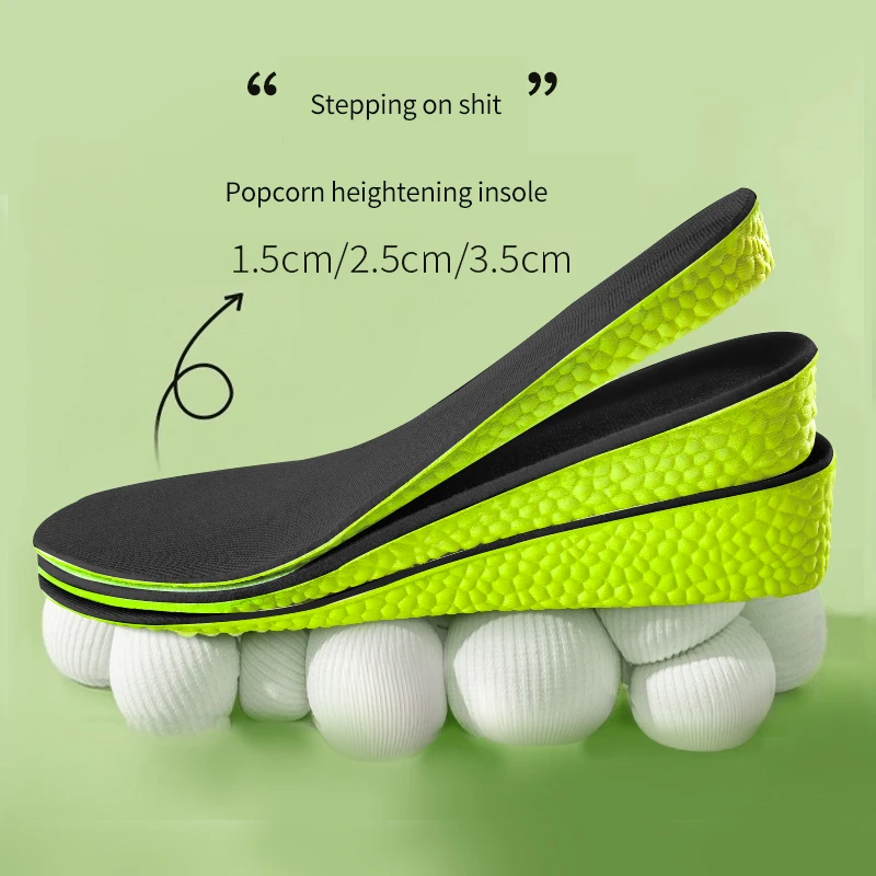 1 Paar unsichtbare Einlegesohlen zur Erhöhung der Höhe – 1,5–3,5 cm Memory-Schaum-Sohlenpolster für eine bequeme Fußpflege – ideal für Männer und Frauen Image