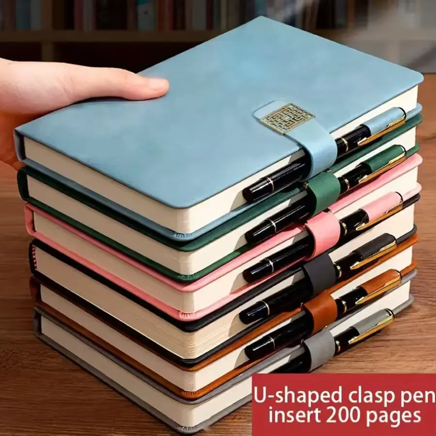 Vintage A5 Kunstleder-Notizbuch, Kunstleder-Notizbucheinband, Vintage-Notizbuch aus Kunstleder mit weichem Einband und Lesezeichen Image