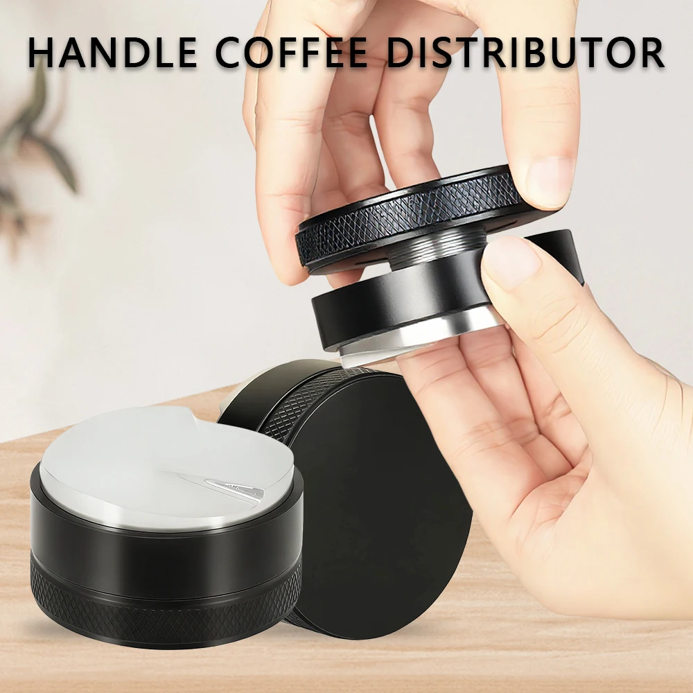 51/53/58 mm einseitige dreiseitige Pulverpresse aus Aluminiumlegierung, geeignet für den Griff der italienischen Kaffeemaschine Image