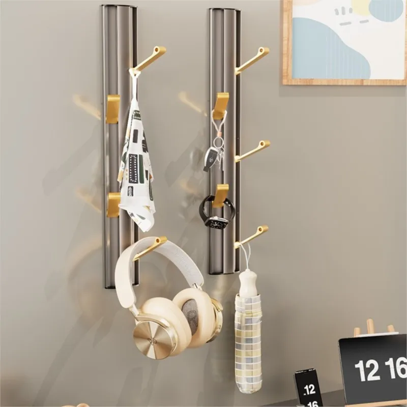 Kreative Nicht Perforierte Vertikale Kleiderhaken Wohnzimmer Eingang Foyer Unsichtbare Haken Wand Hängen Haken Kleiderbügel ZF886