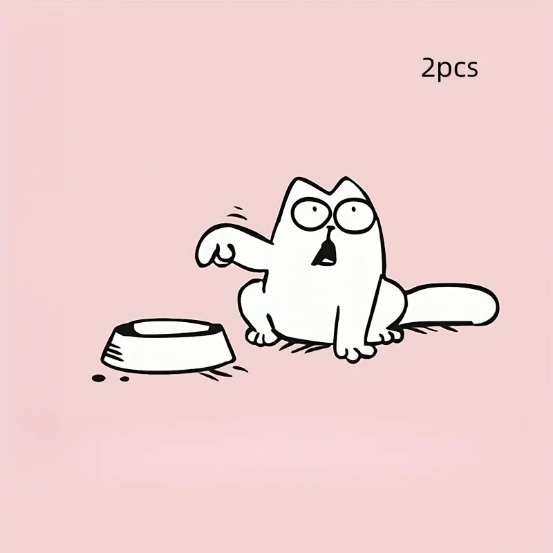 „Lustiger Katzen-Autoaufkleber“. | Wasserdichter selbstklebender PVC-Aufkleber für Auto, LKW, SUV-Gastank, langlebiges Haustierliebhaber-Dekor Image