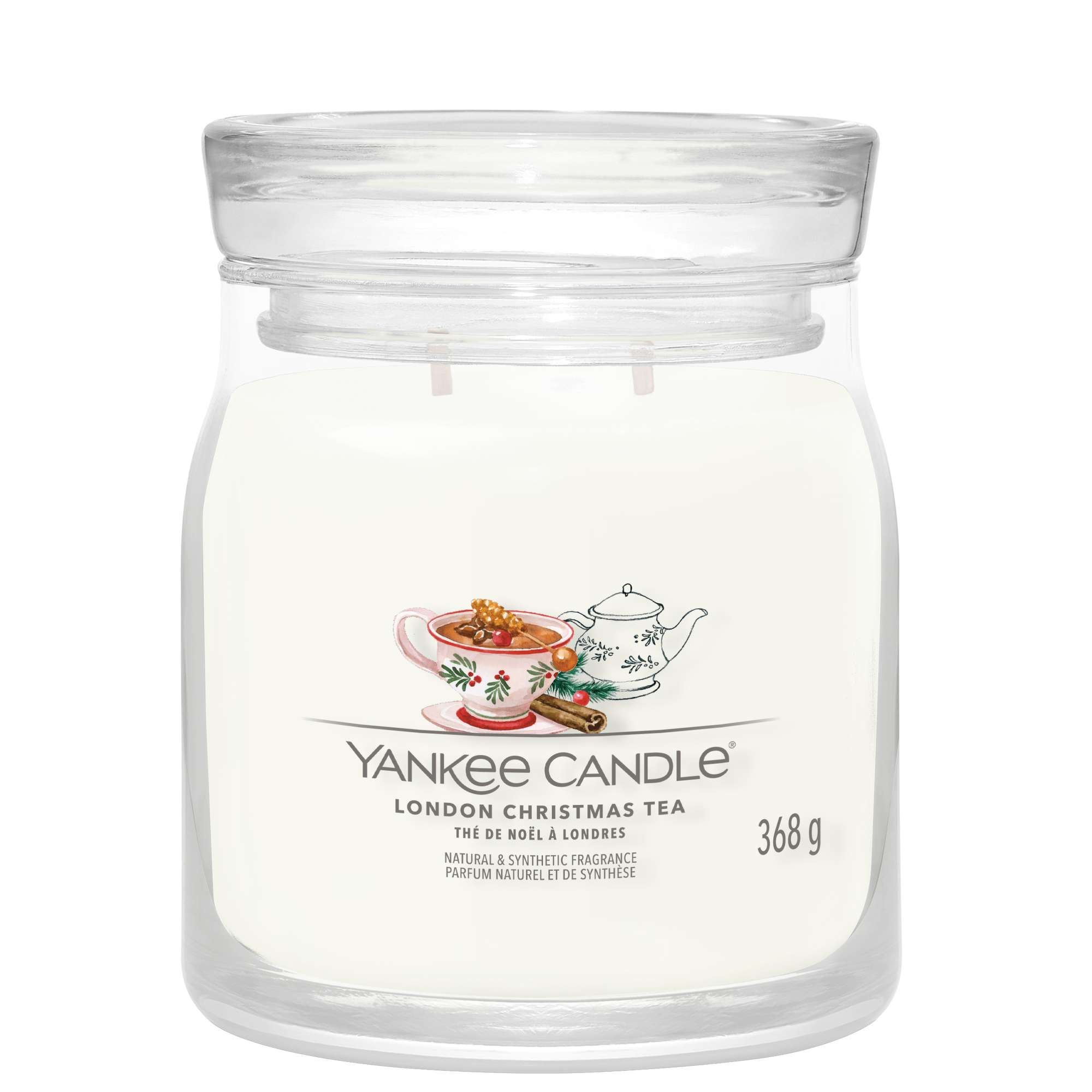 Yankee Candle Signature Medium Jar - London Christmas Tea 368g - Black - One Size | Yankee Candle Sale | Discount Designer Brands