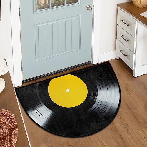 Halbrunder Kristallvelours Fußmatte für den Eingangsbereich weicher rutschfester maschinenwaschbarer Fußteppich einfaches nordisches Design mit Aufzeichnung fleckenresistent langlebig saugfähig Image