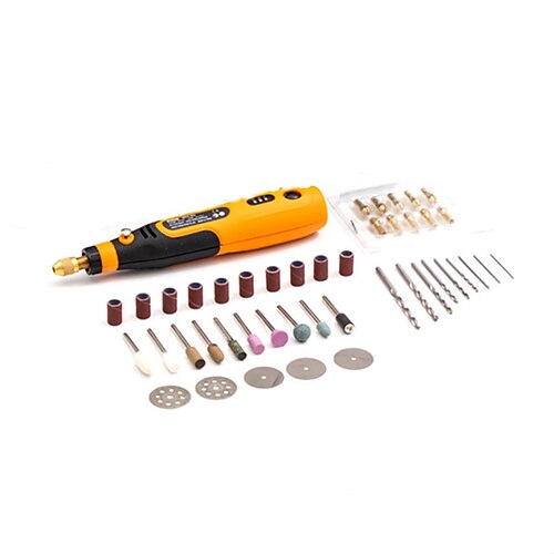 46 Stück 3,6 V elektrischer Schleifstift mit Lithiumbatterie, Maniküre-Schnitzmaschine, Mikro-Bohrmaschine Typ C, Schleif- und Poliermaschine Image