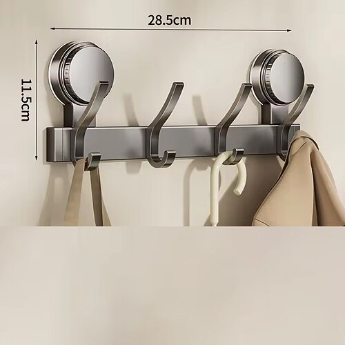 Badezimmerhaken mit Saugnapf, starker Klebehaken ohne Bohren, robuster Aufhängehaken für Eingangsbereich, Badezimmer, Kleidung und Lagerregal Image
