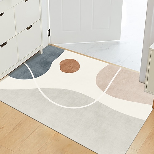 Weihnachts-Badezimmer Fußmatte für Eingangsbereich niedlicher Cartoon Faux Cashmere dick weicher rutschfester maschinenwaschbarer Boden Teppich saugfähig fleckenresistent langlebig pflegeleicht Image