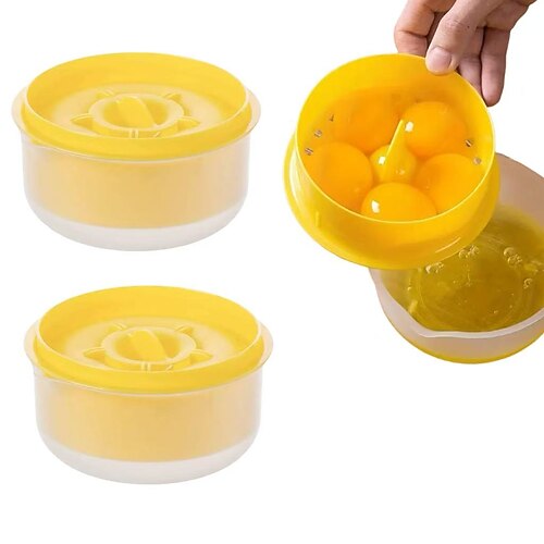 Eigelbtrenner mit großer Kapazität, langlebiges Eiweiß- und Eigelbsieb aus Kunststoff für Küche und Restaurant, leicht zu reinigen Image
