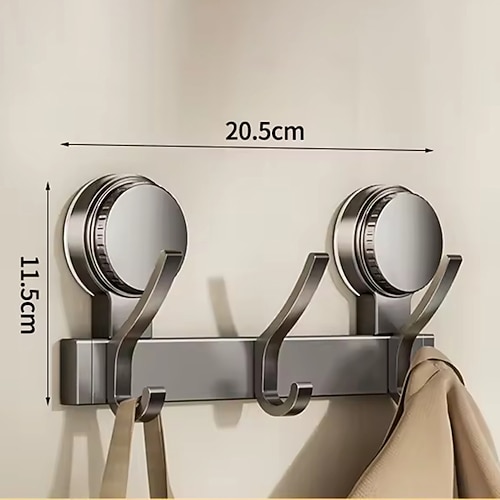 Badezimmerhaken mit Saugnapf, starker Klebehaken ohne Bohren, robuster Aufhängehaken für Eingangsbereich, Badezimmer, Kleidung und Lagerregal Image