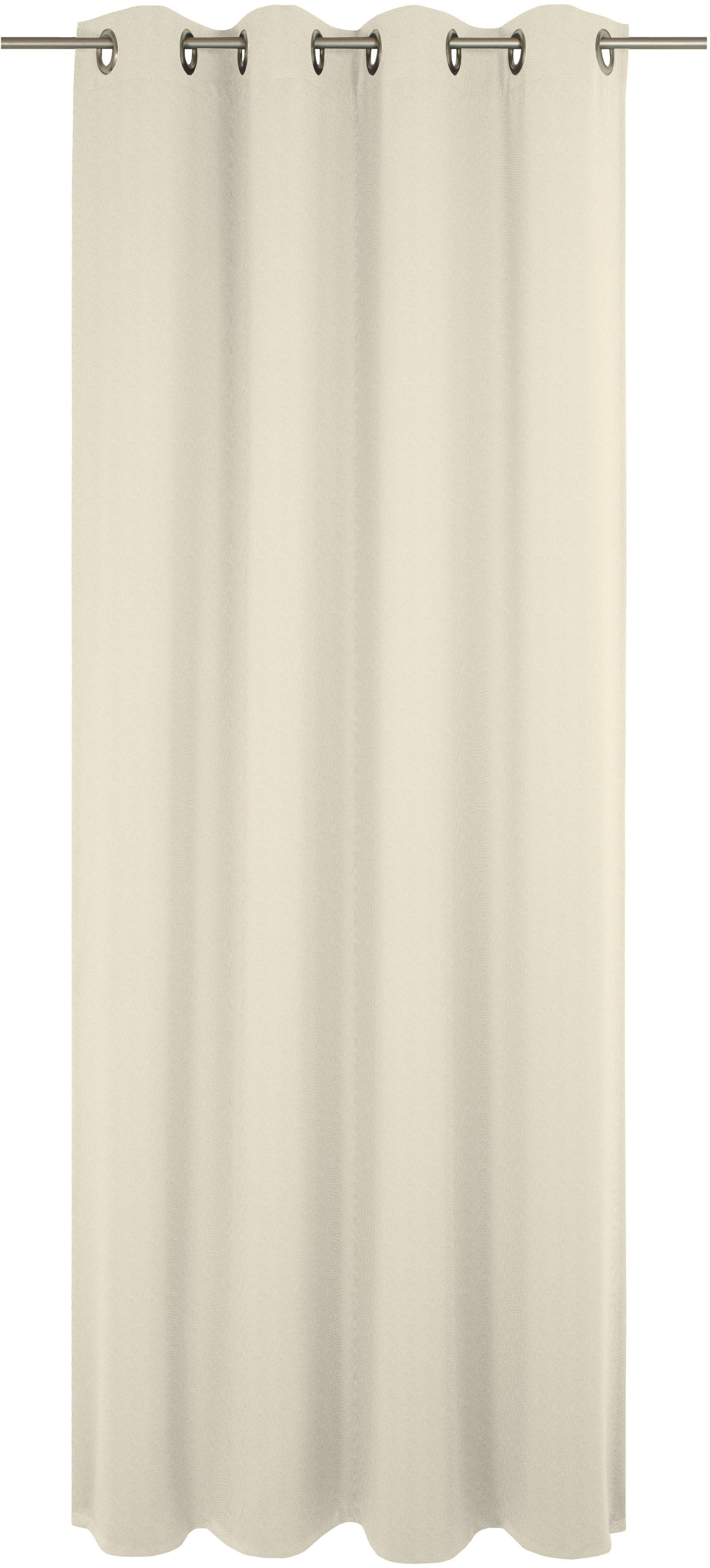 Vorhang ADAM "Uni Collection", beige (naturweiß), B:142cm H:165cm, Baumwolle (Bio-Baumwolle), Gardinen, Blickdichter aus 100% Bio-Baumwolle Image