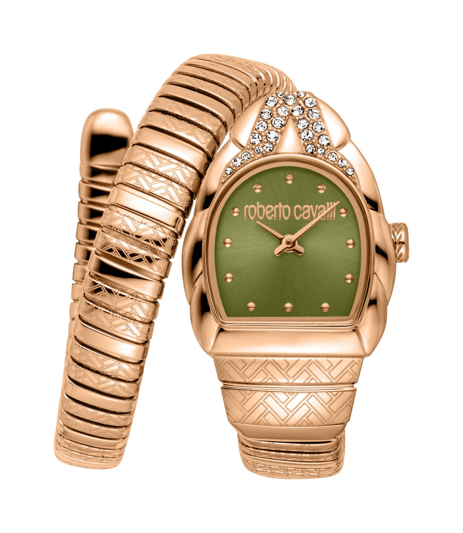 Roberto Cavalli Womens Snake Stainless Steel Watch - Gold - One Size | Roberto Cavalli Sale | Discount Designer Brands