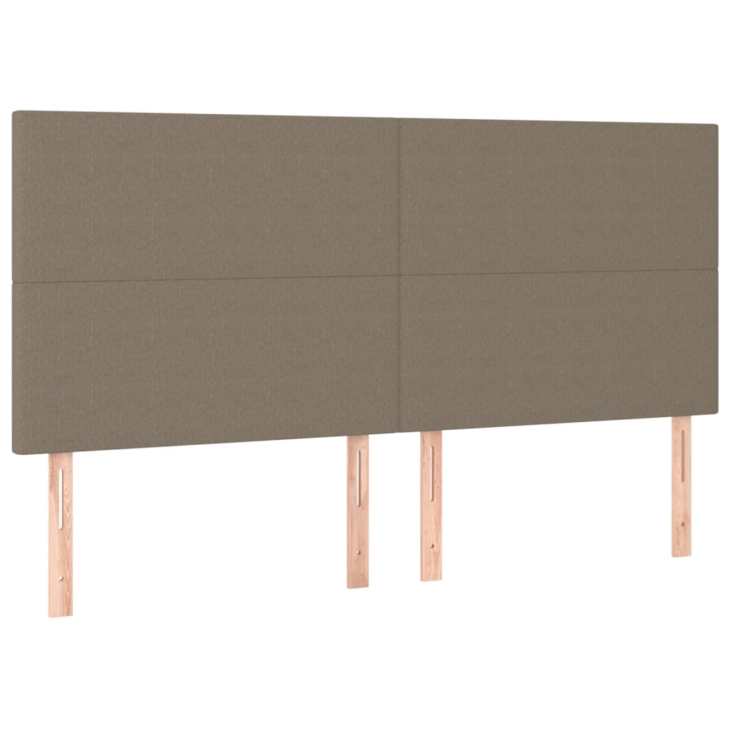 vidaXL Kopfteil Taupe 160x5x118/128 cm Stoff Image