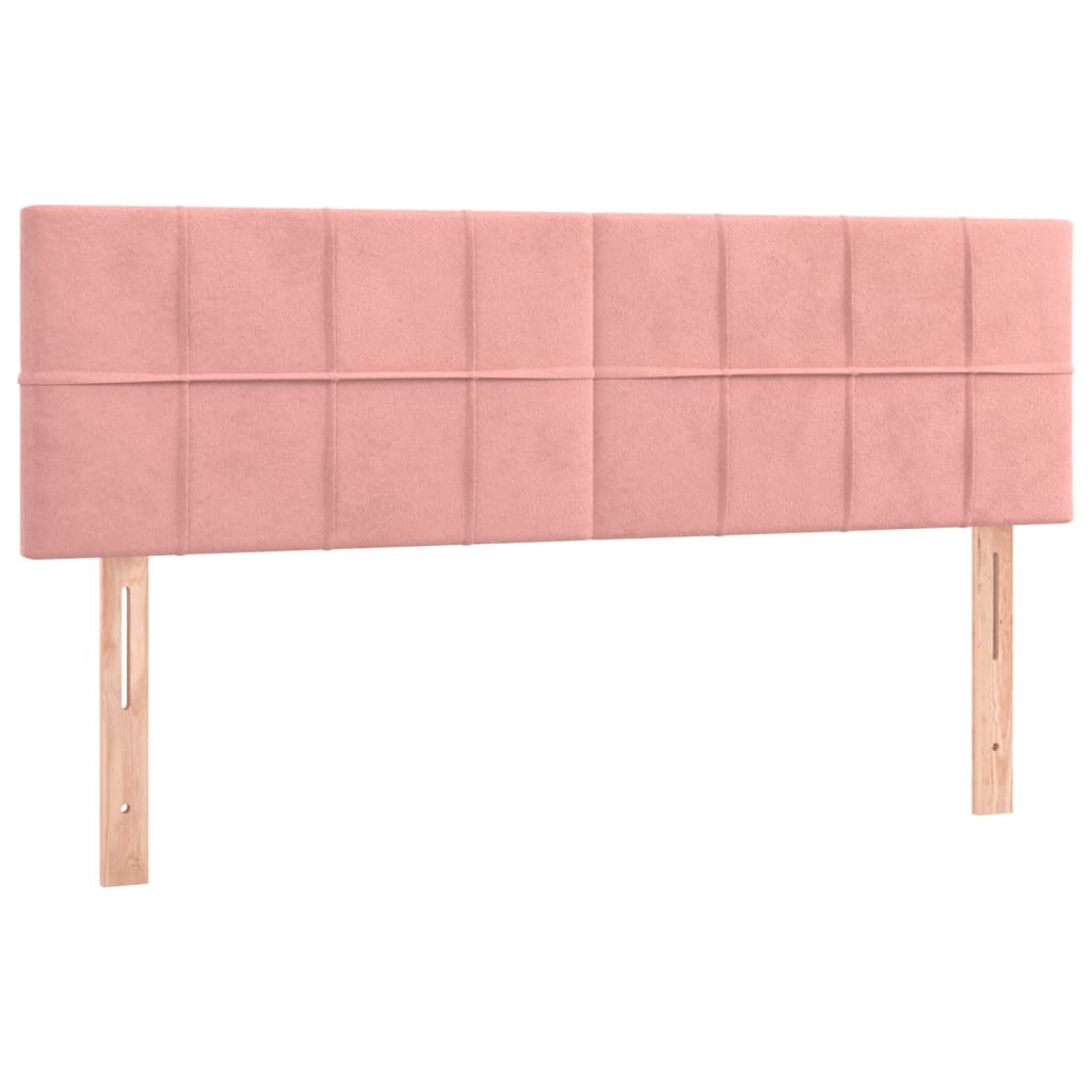 vidaXL Kopfteile 2 Stk. Rosa 72x5x78/88 cm Samt Image