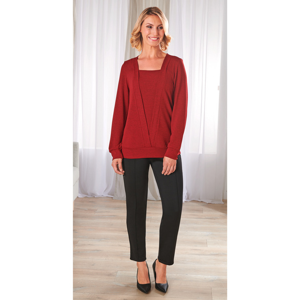 Feinstrick-Pullover "Bea" rot Image