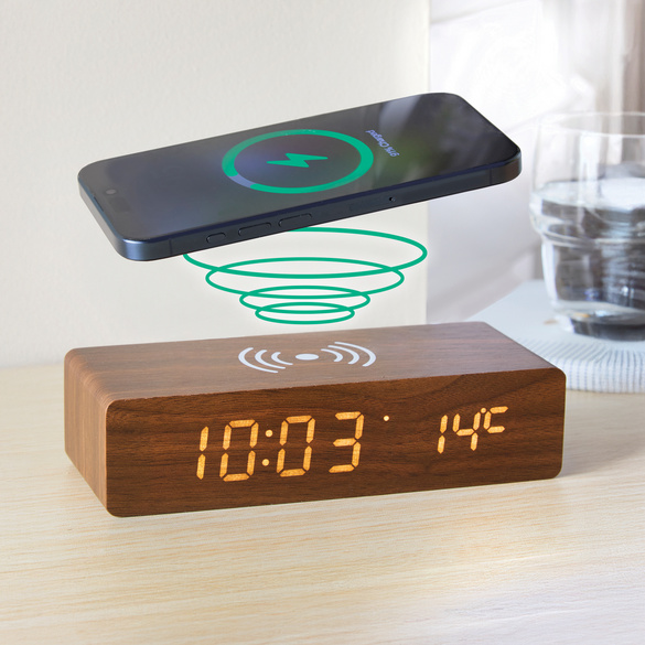 Wecker mit Smartphone-Ladefläche, Bergström Image