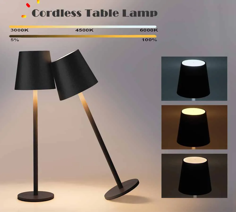 Touch Sensor Licht LED Tisch Lampe Cordless Schreibtisch Licht Wiederaufladbare 3 Farbe Nacht Kreative Umgebungs Licht Bar Outdoor Decor licht