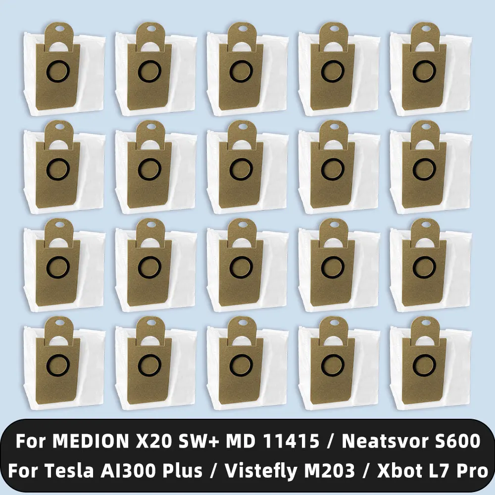 Staubbeutel kompatibel für MEDION X20 SW+ MD 11415 / Neatsvor S600 / Tesla AI300 Plus / Vistefly M203 / Xbot L7 Pro Image