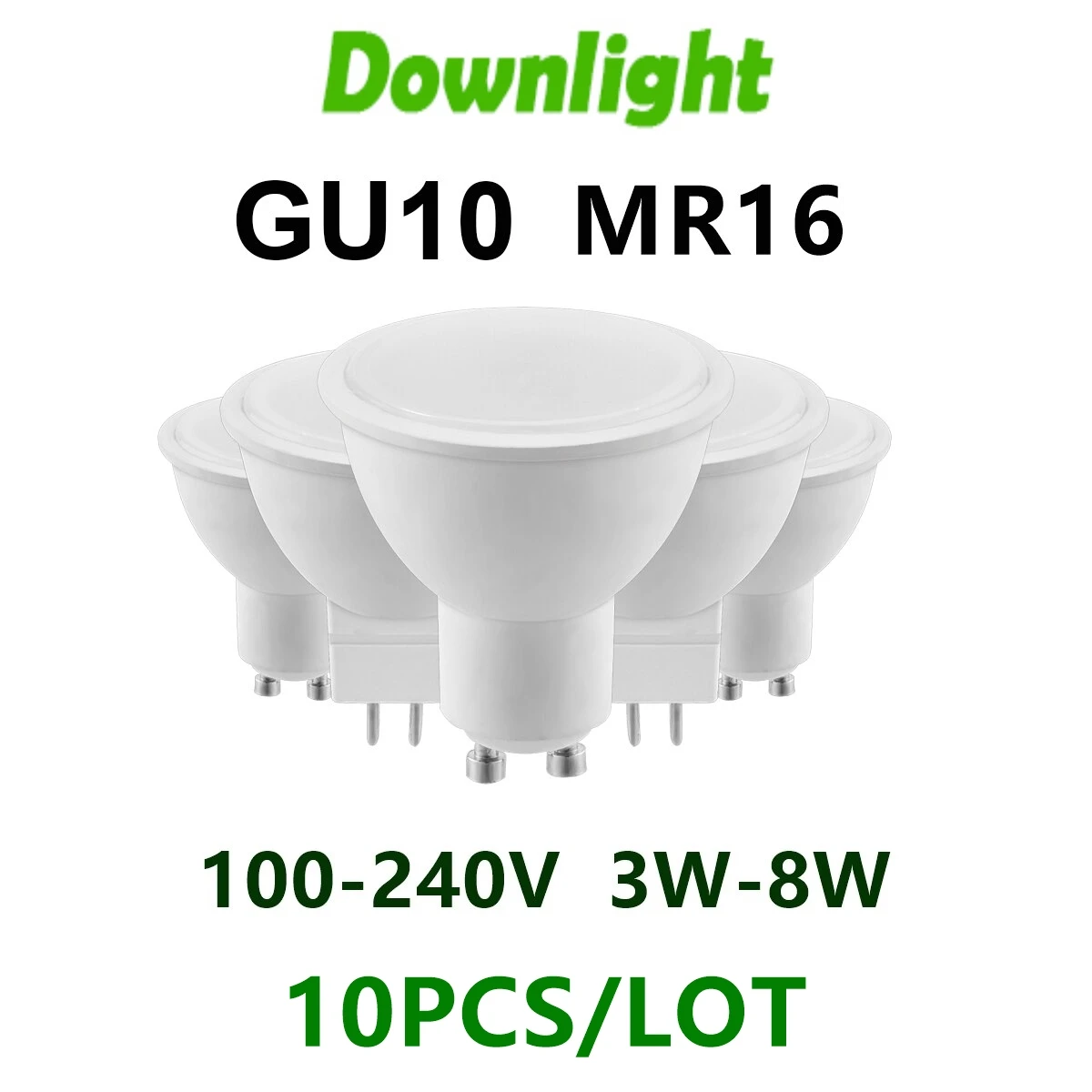 10PCS LED Strahler GU10 MR16 GU5.3 AC220V AC110V 3W-8W 38 120 grad hohe lumen warmweiß licht ersetzen 50W 100W halogenlampe